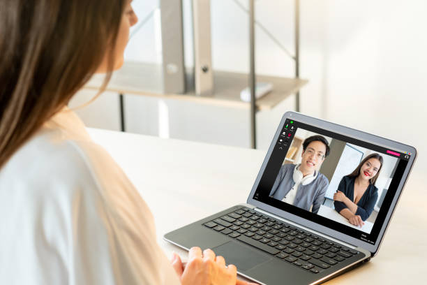 istock online conference business webinar team laptop 1308718847