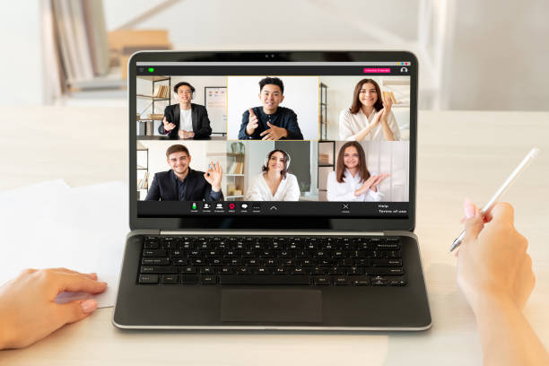 istock online conference business webinar team laptop 1308718850