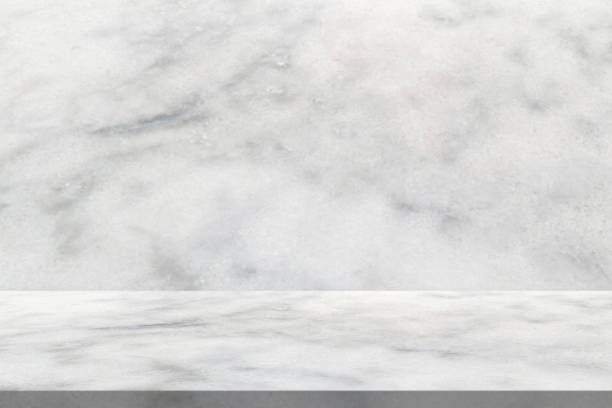white marble table with natural wall texture background for mockup product display template