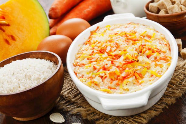 istock Pumpkin casserole with carrot and rice 1308719153