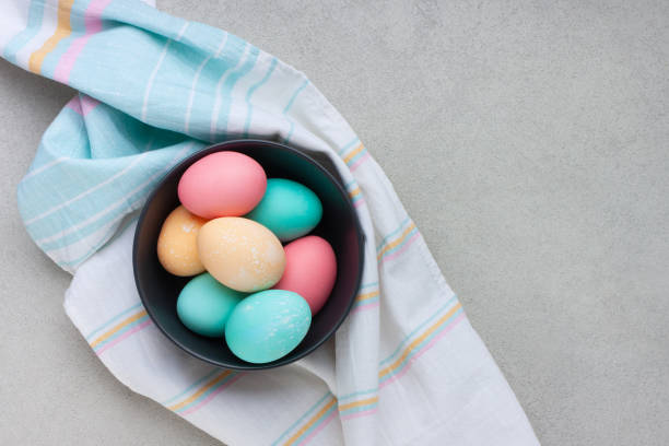 istock Easter eggs in trendy pastel colors 1308720290