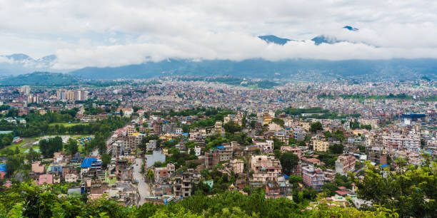 istock Panoramic top view of Katmandu city, Nepal 1308721471