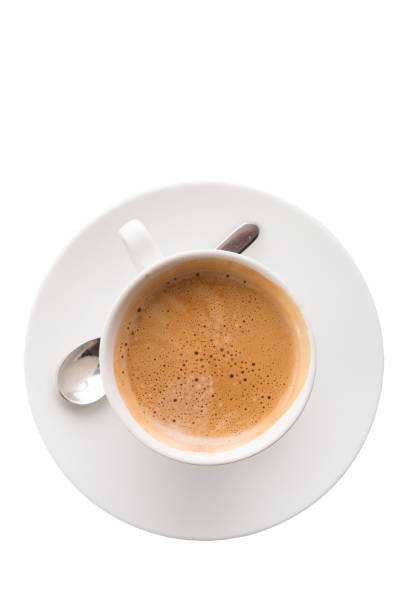 istock Cup of coffee isolated on background 1308721592