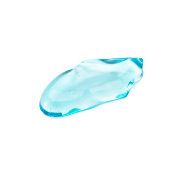 istock Antiseptic hand gel in abstract shape isolated on white 1308723330