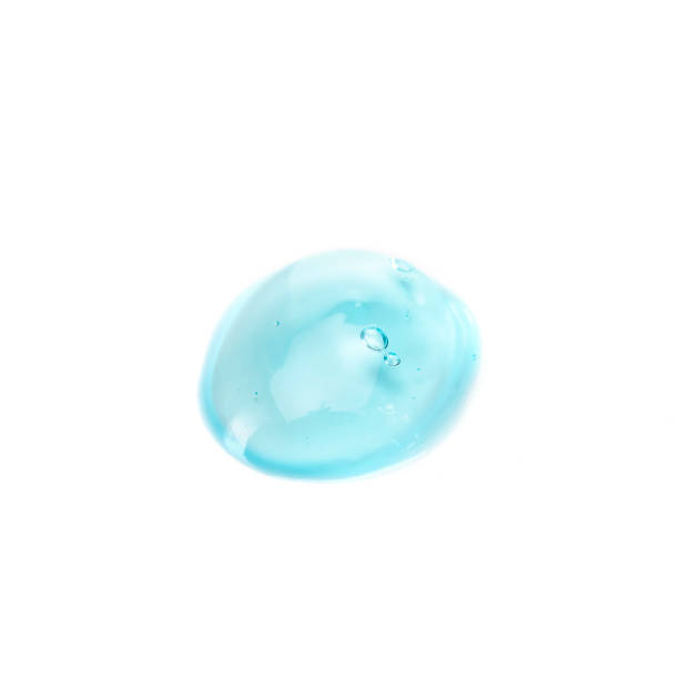 istock Antiseptic hand gel in abstract shape isolated on white 1308723446