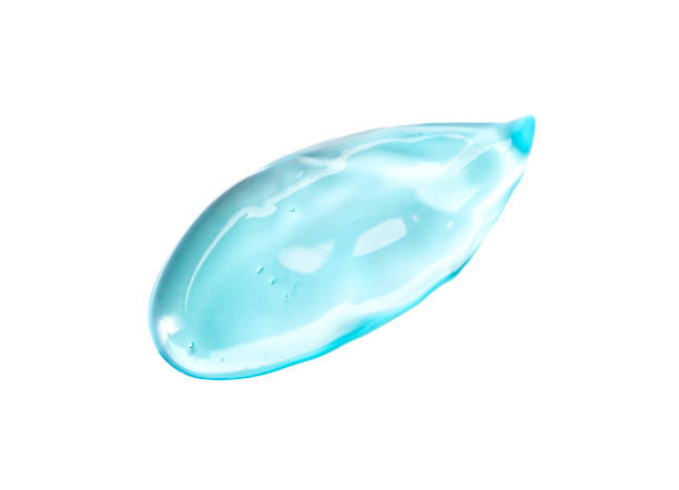 istock Antiseptic hand gel in abstract shape isolated on white 1308723452