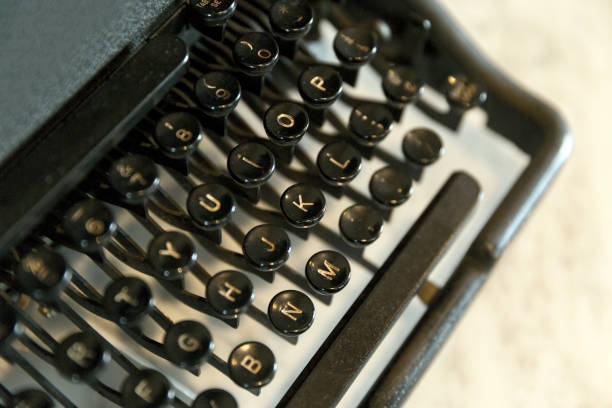 istock Close up of old vintage typewriter 1308723691