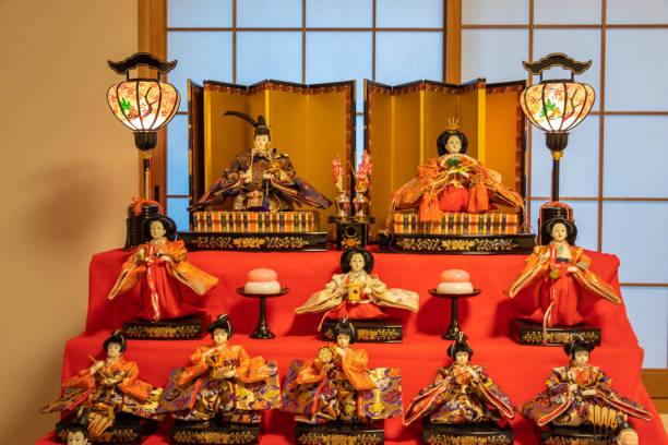 istock Japanese Hina dolls with step decoration 1308725078
