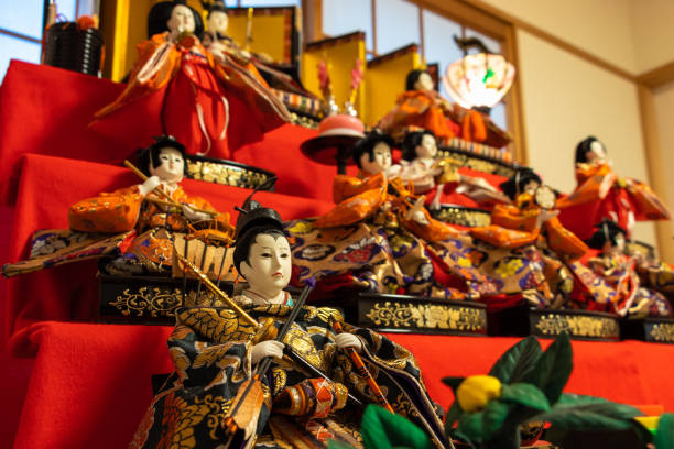istock Japanese Hina dolls with step decoration 1308725089