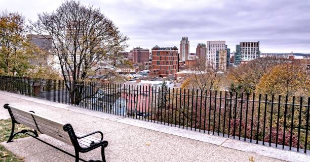 istock Providence rhode island skyline on a cloudy gloomy day 1308727110