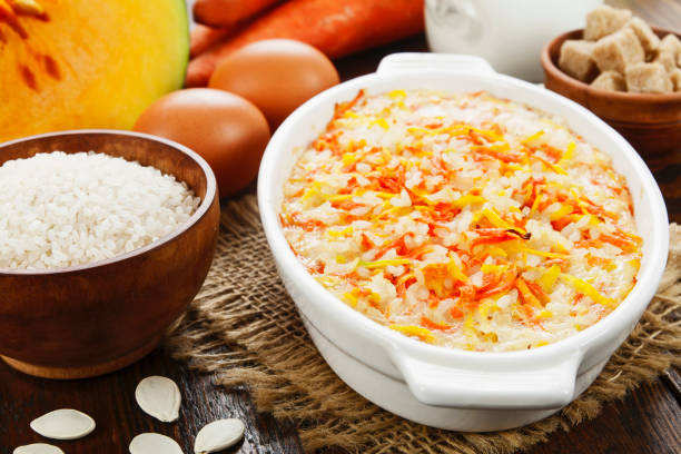 istock Pumpkin casserole with carrot and rice 1308737152