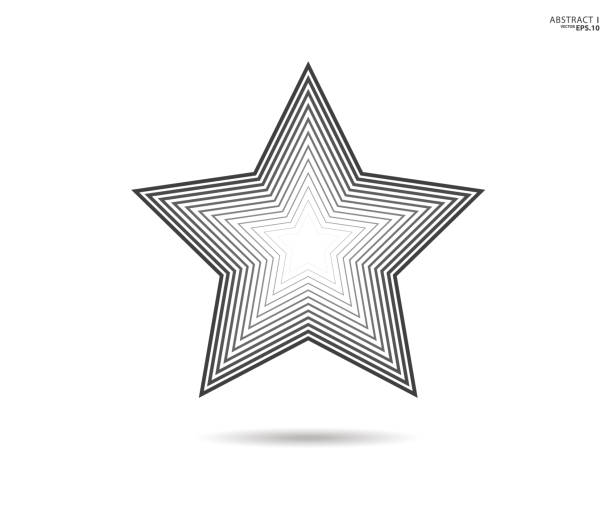 ilustrações, clipart, desenhos animados e ícones de logotipo da estrela. ícone forrado de estrelas, sinal, símbolo, design plano, botão, web. vetor - ilustração eps 10. - 16715
