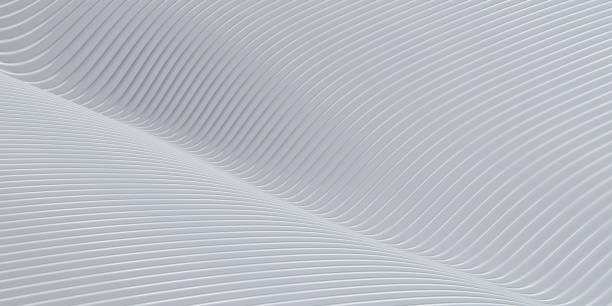 istock Parallel lines Black plastic tube texture Black curve distorted shape Modern abstract 3d illustration 1308763981
