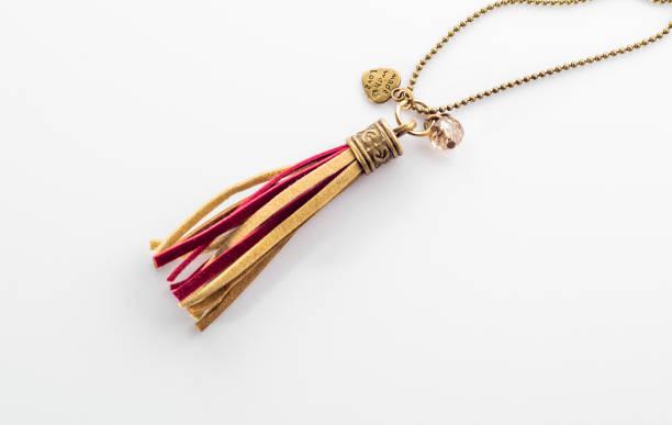 istock Women's pendant isolated on white background, stylish boho jewel 1308768788