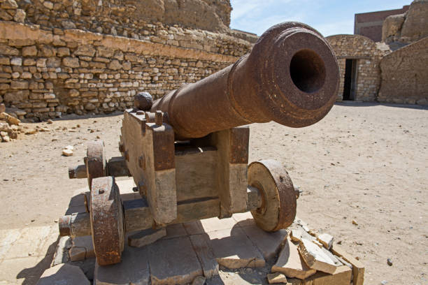 istock Old ottoman canons at a roman fort 1308769570