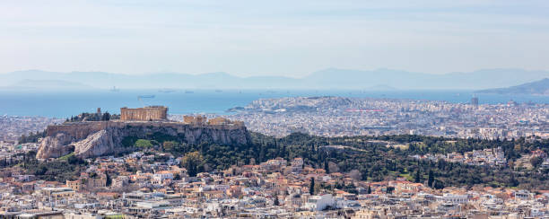 istock Athens, Greece. Acropolis and Parthenon temple, view from Lycabettus Hill. 1308772536