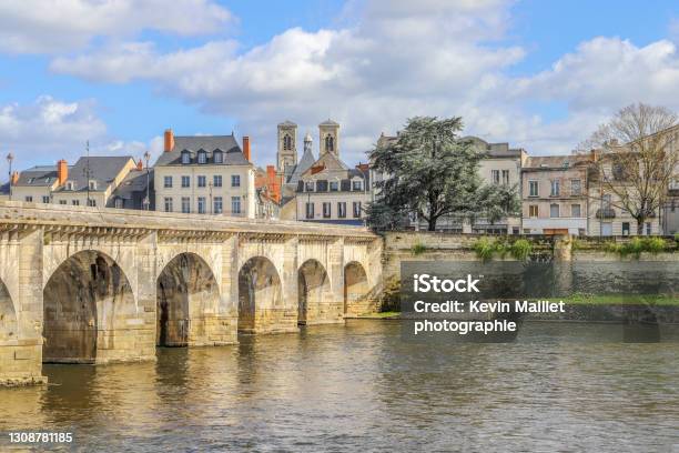 Welcome To Châtellerault Stock Photo - Download Image Now - Vienne Department, France, River