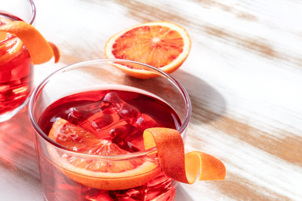 istock Orange cocktail with ice and blood orange juice 1308783330