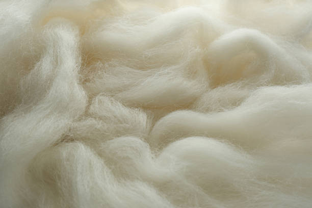 soft white wool texture as background, closeup - wool thread textile textured imagens e fotografias de stock
