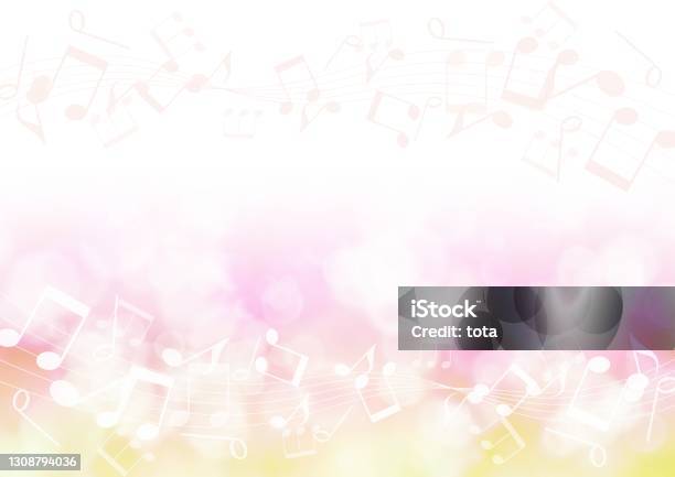 Pink Note Frame Pink Music Note Frame Stock Illustration - Download Image Now - Musical ...