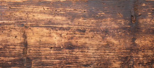 fondo de mesa de madera oscura, textura de tablero marrón - rústico fotografías e imágenes de stock