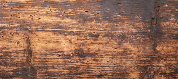 dark wood table background, brown board texture - wood old weathered copy space imagens e fotografias de stock