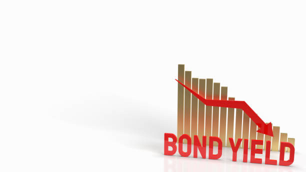 istock The bond yield red word and chart arrow down background for business content 3d rendering 1308803107