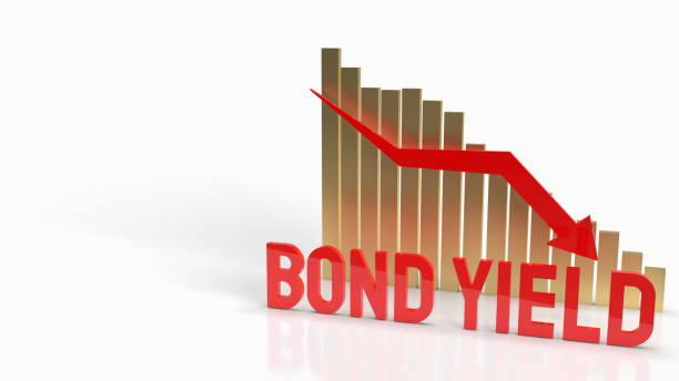 istock The bond yield red word and chart arrow down background for business content 3d rendering 1308803207