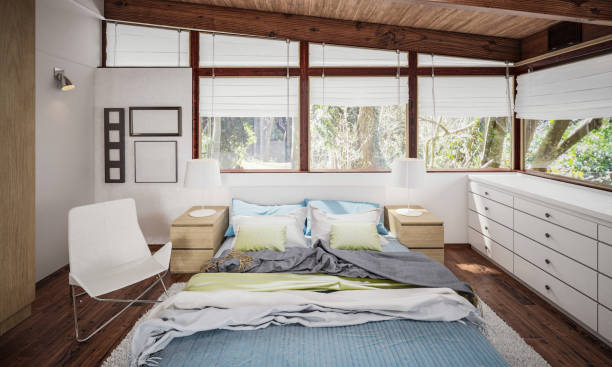 istock Luxury Chalet bedroom 1308804427