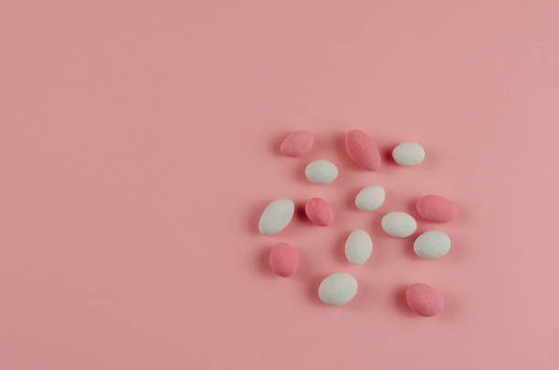 istock Sweet Dragee on a pink background. 1308804809