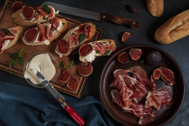 istock Tapas with ham and cream cheese. 1308809164