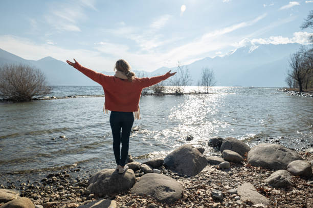istock Lucie arms outstretched Ascona Springtime 1308810372