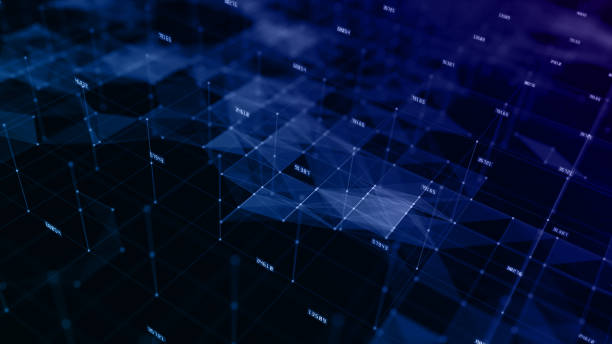 istock Digital cyberspace futuristic background, Digital Data Network with lines and dots connection, Technology network abstract background Concept. 1308810577