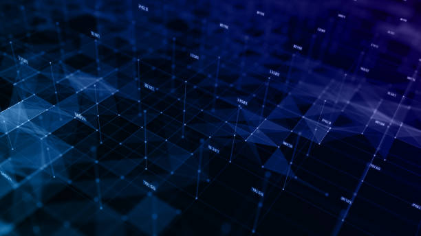 istock Digital cyberspace futuristic background, Digital Data Network with lines and dots connection, Technology network abstract background Concept. 1308810578