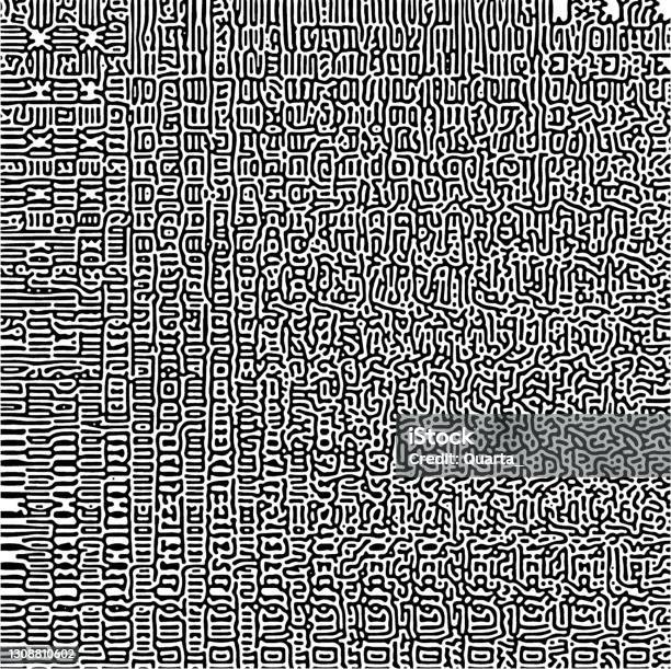 Multiscale Turing Pattern Cyclic Symmetric Multiscale Turing Pattern Tekstur Monokrom Ilustrasi ...