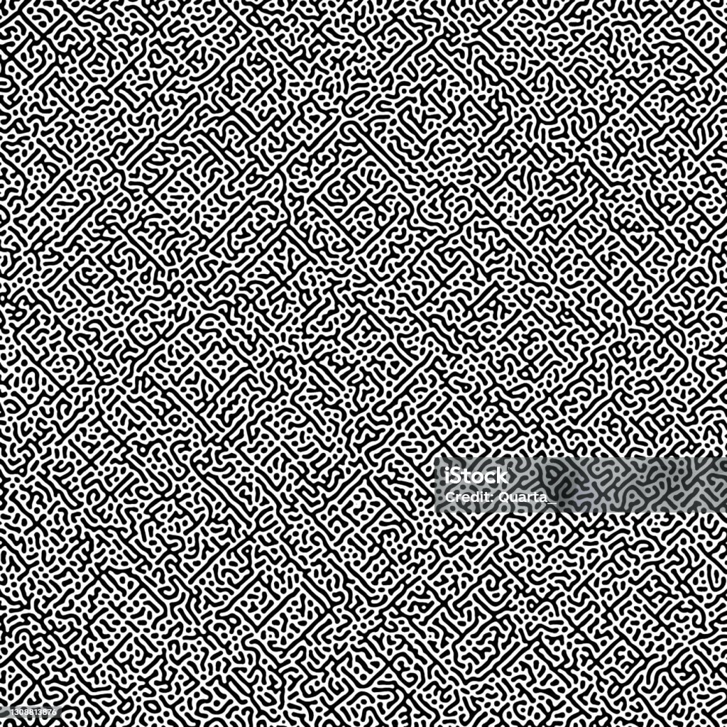 Multiscale Turing Pattern Cyclic Symmetric Multiscale Turing Pattern Monochrome Texture Stock ...