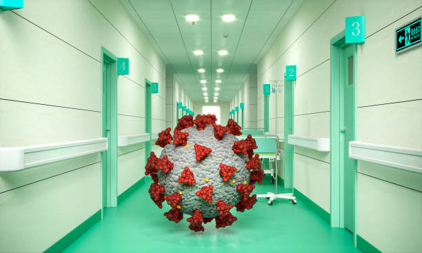 istock covid-19 virus inside a hospital. 1308821852
