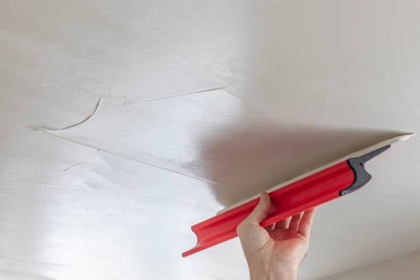 istock detail of spatula while plastering the white ceiling 1308822393