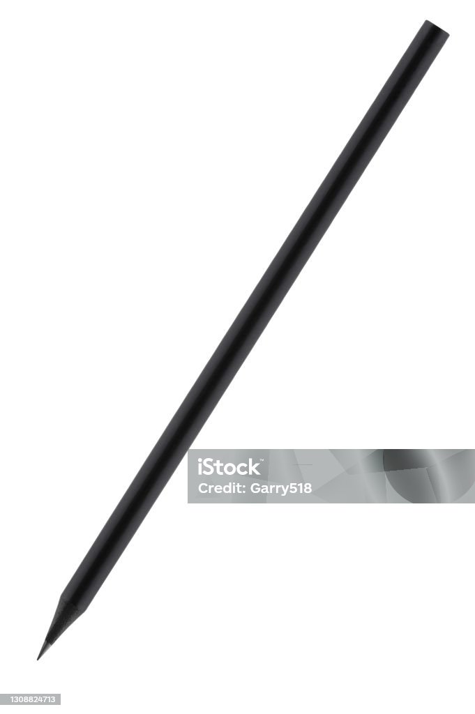 black graphite pencil black graphite professional pencil isolated on white background Art Stock Photo