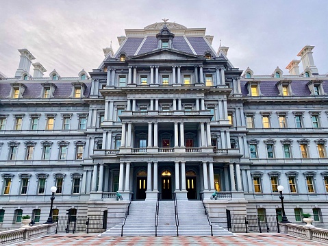 The Eisenhower Executive Office Building —formerly known as the Old Executive Office Building and even earlier as the State, War, and Navy Building—is a U.S. government building situated just west of the White House in the U.S. capital of Washington, D.C.