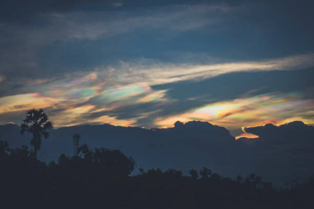 istock A Rare Look at an Iridescent colorful rainbow Cloud 1308832575