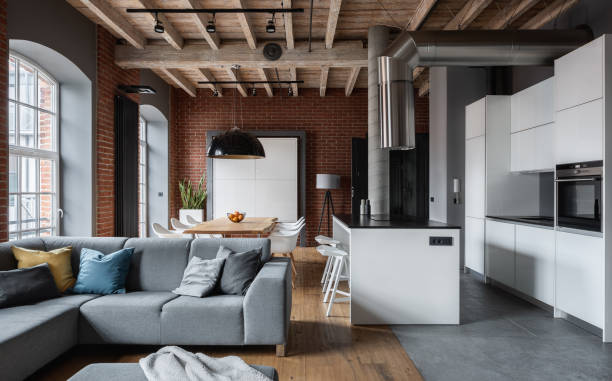 istock Amazing apartment in industrial style 1308834704