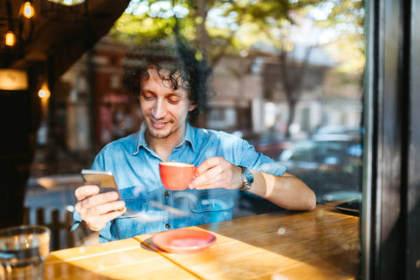 istock Coffee time and mobile phone 1308840920