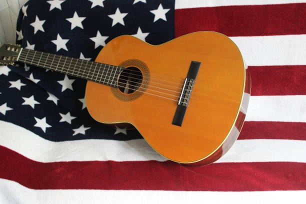 istock Guitar on American Flag Cover 1308844899