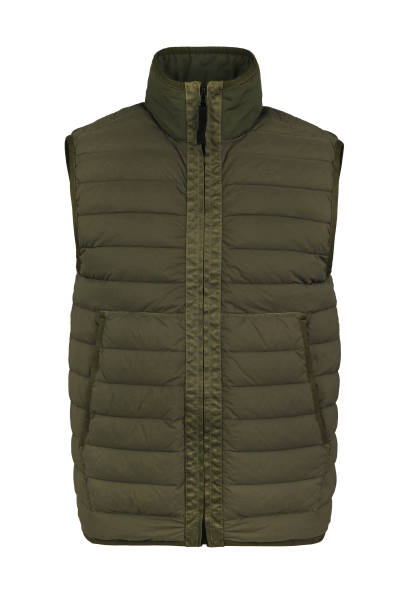 istock Blank template green waistcoat sleeveless with zipped 1308845016