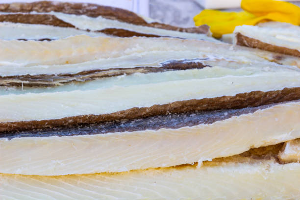 istock Several pieces of healthy and tasty salted cod. 1308849361
