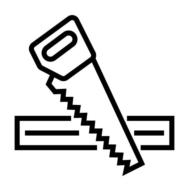 Carpentry Line Icon, Outline Symbol Vector Illustration Carpentry Line Icon, Outline Symbol Vector Illustration rotating work bench stock illustrations