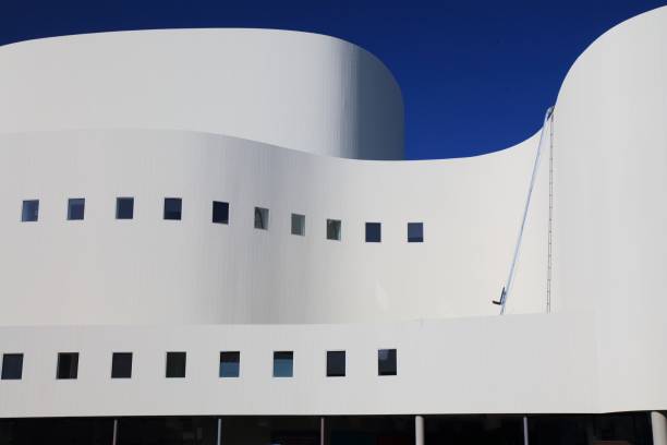 Fundatie museum in the city of Zwolle, The Netherlands. The elliptically shape on the roof has been designed by BiermanHenket Architects. Museum de Fundatie possesses a collection of visual arts, with works ranging from the end of the Middle Ages until the present day.