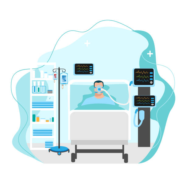 Ilustración de Médico Con Un Paciente En Cuidados Intensivos y más Vectores  Libres de Derechos de Ventilador - Equipo respiratorio - Ventilador -  Equipo respiratorio, Unidad de vigilancia intensiva, Cama - iStock