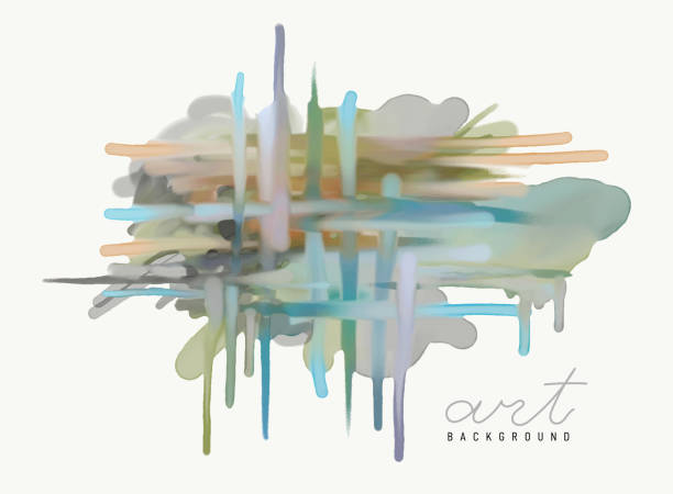 istock Hand drawn painting watercolor. Abstract art background. Freehand drawing. Vector painting on canvas. Contemporary colorful canvas. Colored texture. Spots of paint. Brush strokes of paint. Modern art. 1308861795